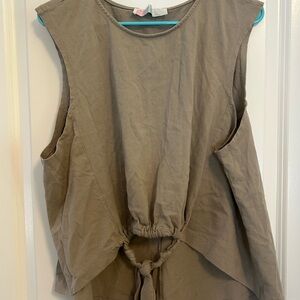 Sleeveless Taupe Top